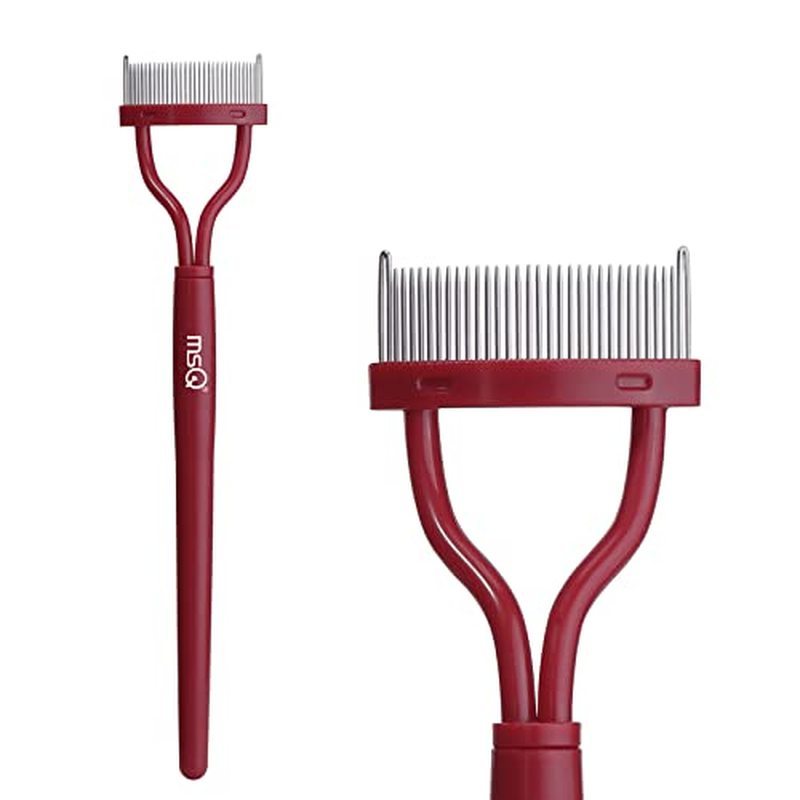 Eyelash Comb Separator MSQ Eyelash Mascara Brush and Comb Lash Separator With Comb Cover Arc Designe
