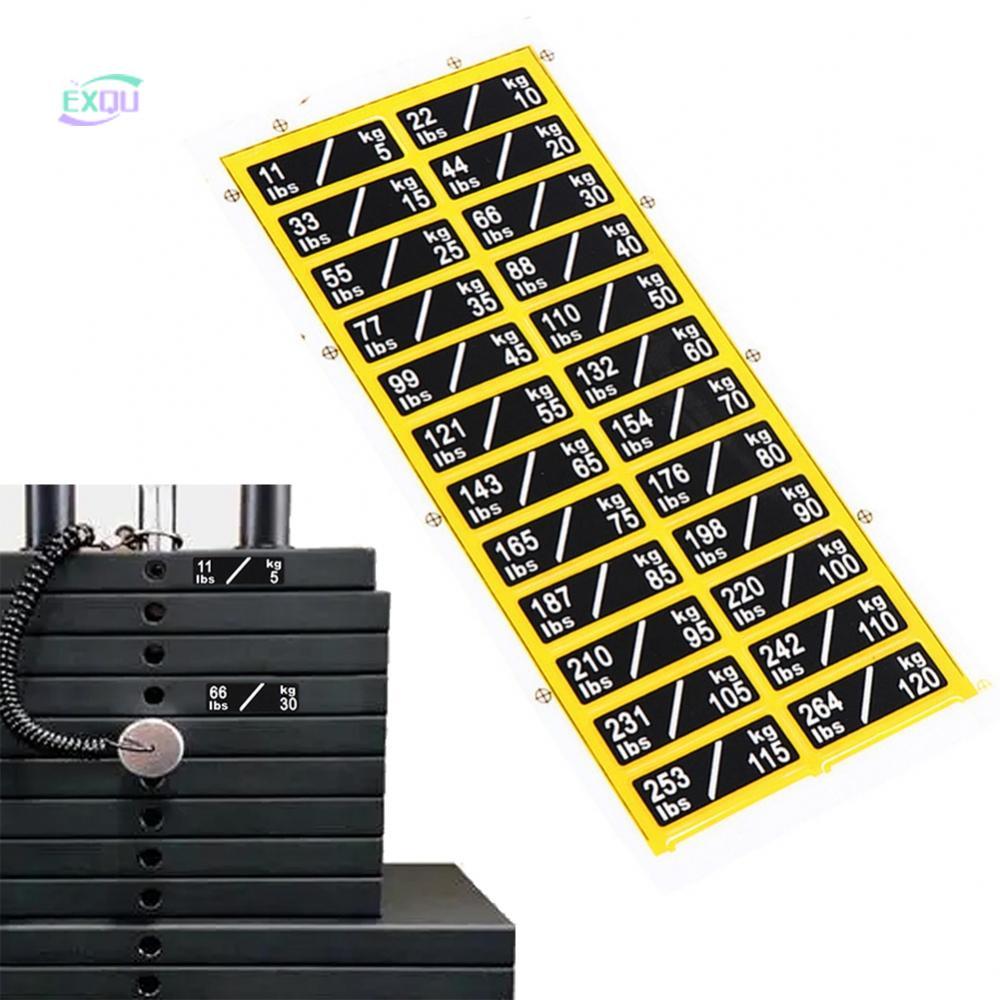 Dành cho thiết bị tập luyện Nhãn trọng lượng từ 11lbs đến 264lbs để nhận dạng dễ dàng