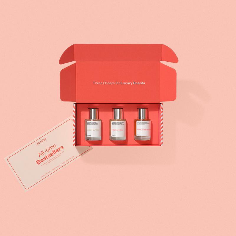 Bộ ba bán chạy nhất mọi thời đại, Dossier, Ambery Saffron, Ambery Vanilla, Kẹo dẻo hoa, Gỗ đàn hương