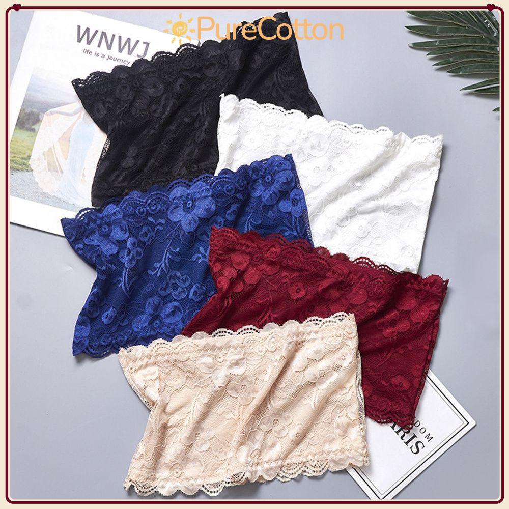 [Còn hàng] Áo ngực quây PURECOTTON0 Áo Crop Top gợi cảm Vai ren trễ vai