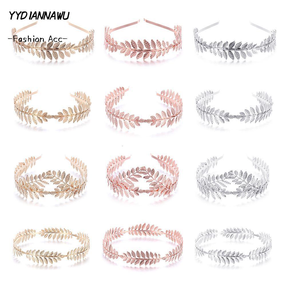 YYDIANNAWU Lá Tóc Vòng Lược Trang Sức Mũ Vàng Lá Vòng Hoa