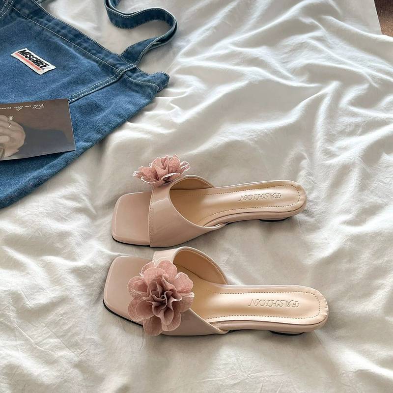 New Chinese Style Flowers Open Toe Sandals Retro Easy Matching New Chinese Style Flowers Open Toe Sa