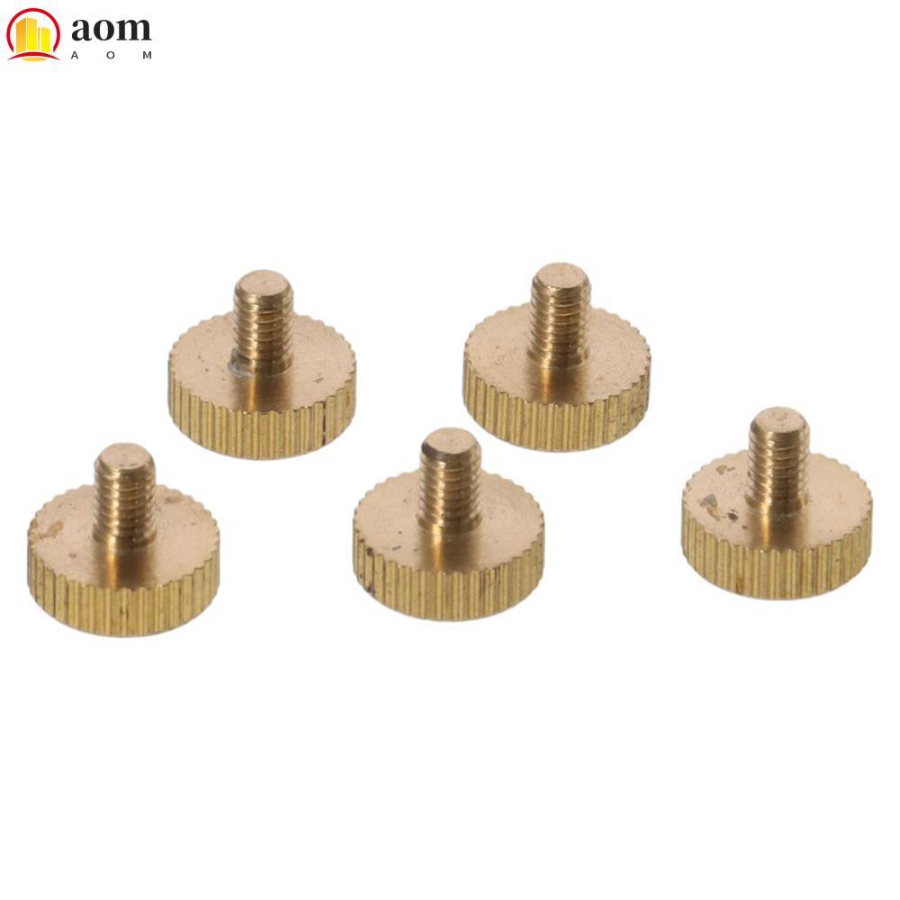 AOMSOVN 5 Đầu phẳng, Vít ngón tay cái có khía bằng đồng M4x 6-14mm, Vít nâng tay PC