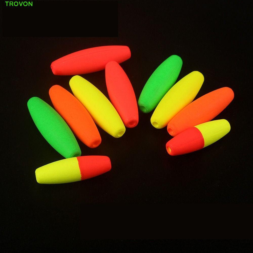 TRROVON 10 CÁI xì gà nổi, có phích cắm ống Câu cá nhẹ đúc dài, phao nổi Ống xốp cứng S M L XL Phao c
