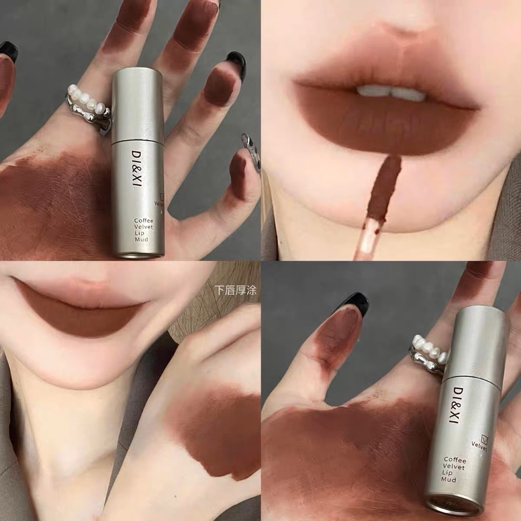 son lì không trôi chính hãng son mezzy Ý Espresso Lip Glaze Cà Phê Môi Bùn Matte Velvet Chống Phai M