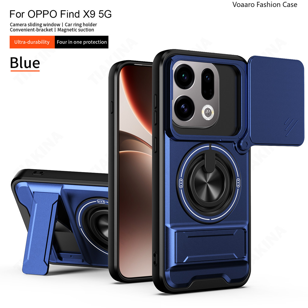 Xoay Ống Kính Trượt Funda Cho OPPO Find X9 5G Ốp Lưng Từ Tính Giá Đỡ Nhẫn Dành Cho OPPO Find X9 Ốp Lưng Chân Đế Có Thể Lạnh Áo Giáp Capa | BigBuy360 - bigbuy360.vn