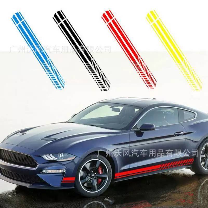 Car Personality Stickers Car Beltline Stickers Decoration Garland Side Skirt Striped Body Whole Vehi