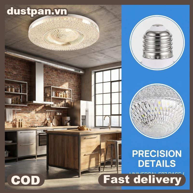 DUSTPAN 1 Đèn trần LED pha lê UFO, Bóng đèn chùm bảo vệ mắt siêu sáng E27.
