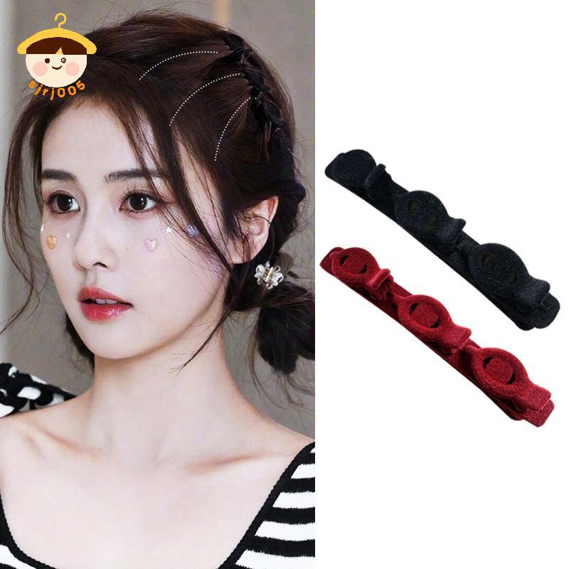 [8C05] Phụ kiện kẹp tóc bện trán Flo Phụ kiện kẹp tóc bện màu trơn mới Kẹp tóc thơm nhỏ Kẹp tóc vỡ [