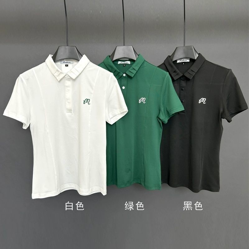 26 Phong Cách Mùa Hè MALBON Golf Ve Áo Thun Nữ MALBON New Golf Jersey Nữ Tay Ngắn Bán Chạy Phiên Bản