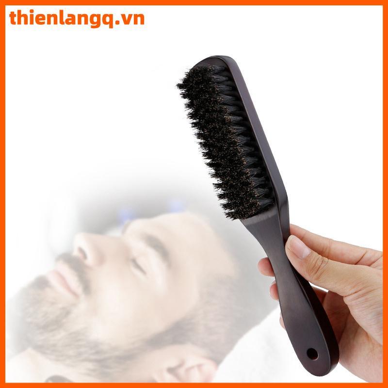 Thl Bàn chải tóc gỗ xử lý heo rừng lông beardb tạo kiểu tóc Detangling thẳng nâu heo rừng lông massa