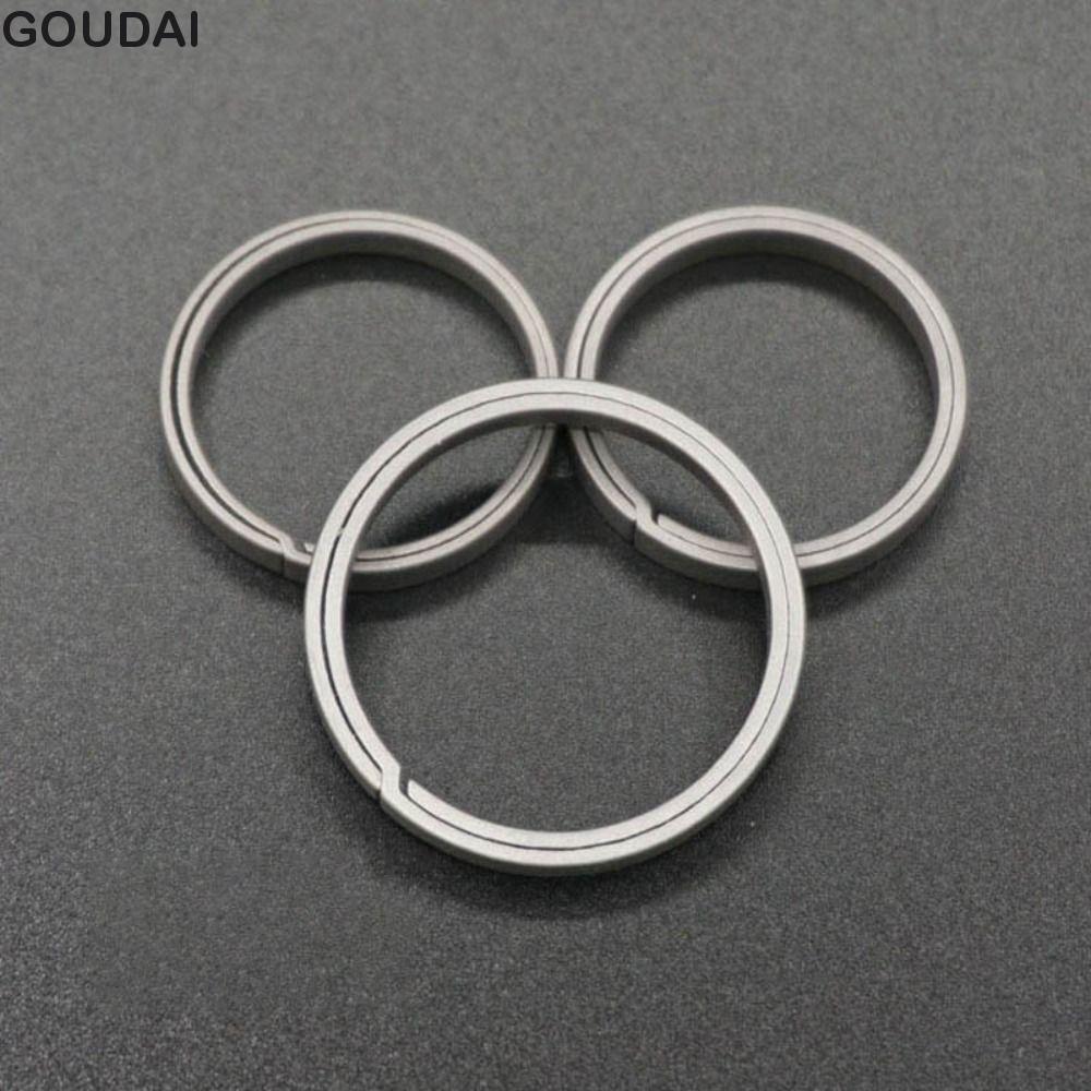 GOUDAI Titan Vòng Chìa Khóa Bền Nam Quà Tặng EDC Hợp Kim Titan Keyfobs Sáng Tạo Mới Nhất DIY Titan K