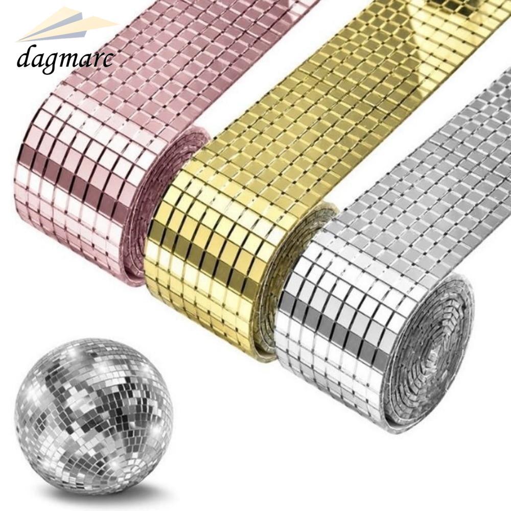 Gương gạch khảm DAGMARC, Nhãn dán gương bóng vũ trường vuông tự dính, Gương tường nền thủ công bằng 