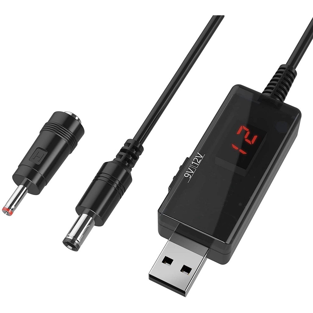 USB sang 9v, 5v sang 12v Bước lên, Cáp USB DC 5V Boost sang 9V 12V Bộ chuyển đổi điện áp 1A Bước lên