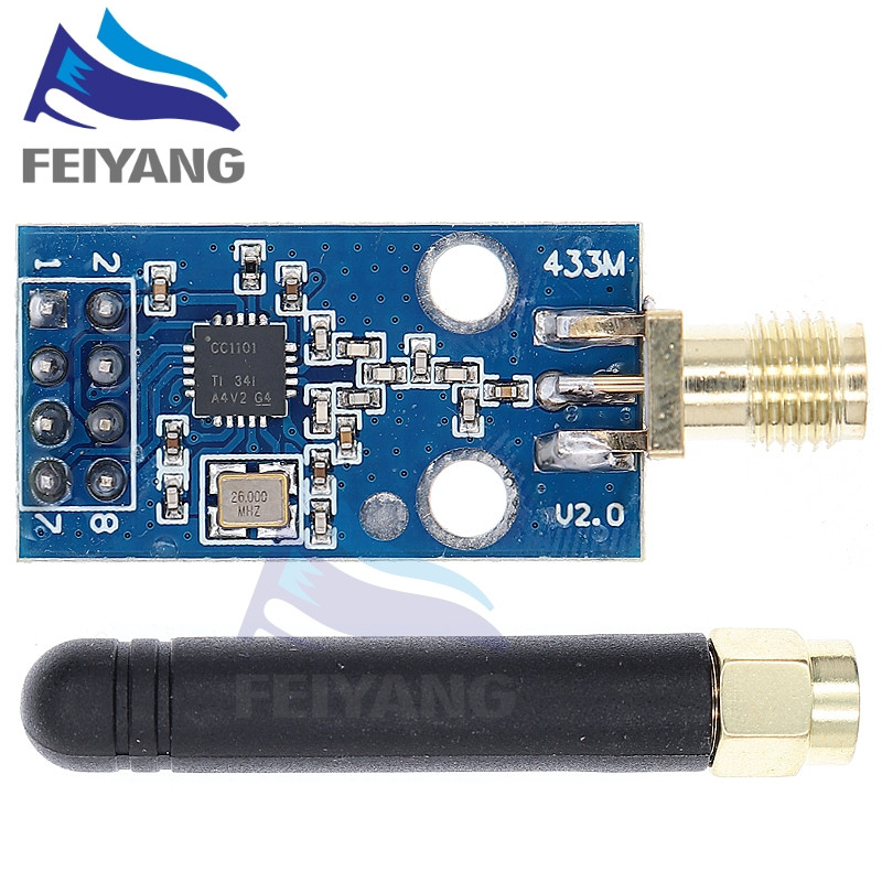 Cc1101 433Mhz Bộ thu phát không dây Mô-đun RF không dây Mô-đun thu phát RF Truyền dữ liệu