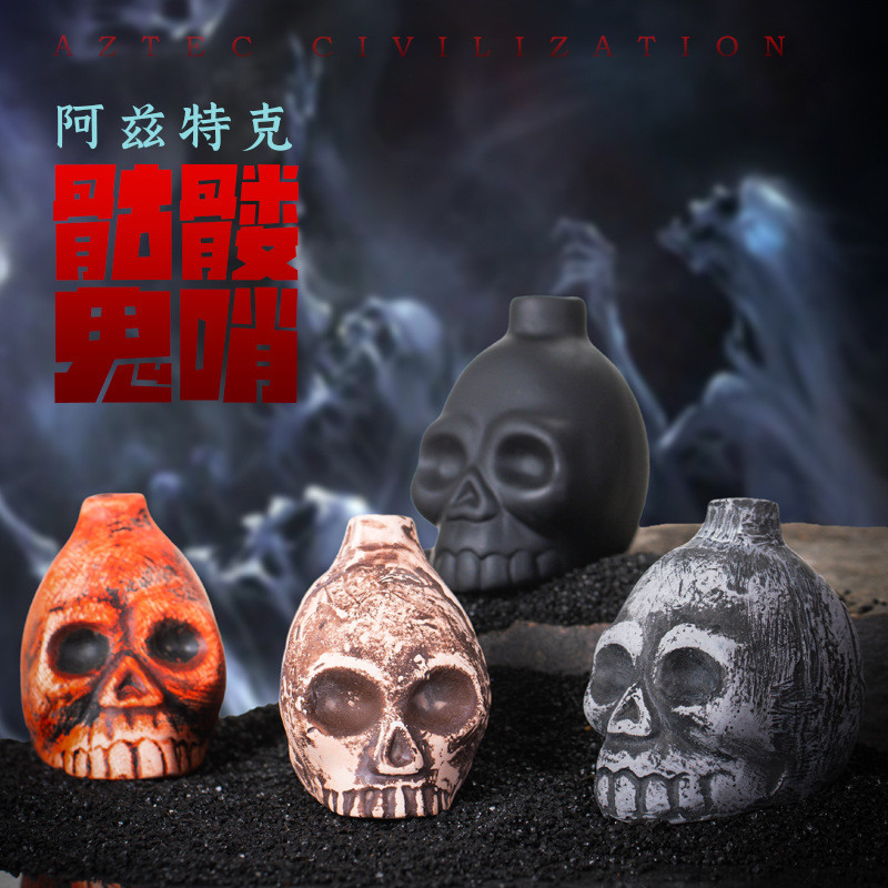 Còi Halloween aztec Prank Blast aztec còi chết Nhạc cụ dân tộc