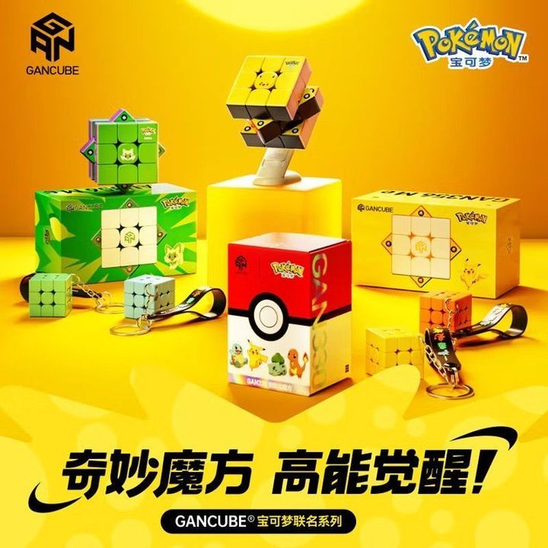 AN356ME Từ Tính Thứ Ba Khối Rubik Pokémon Đồng Thương Hiệu Pikachu Jenny Mịn Thứ Ba Đua Vít Khối Lập