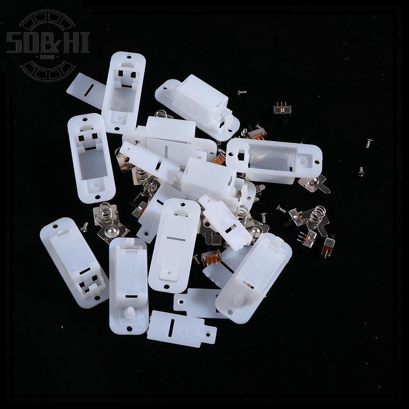 【 SD & HI 】 10 Bộ Hộp Pin AG13 / LR44 Có Hộp Công Tắc 3V 4.5V Tặng Bộ Pin Không Cần Pin (vn)