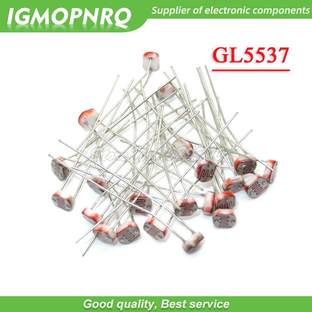 20 chiếc 5537 điện trở phụ thuộc ánh sáng điện trở quang điện trở GL5537 5mm chống quang 35514 GMOPN