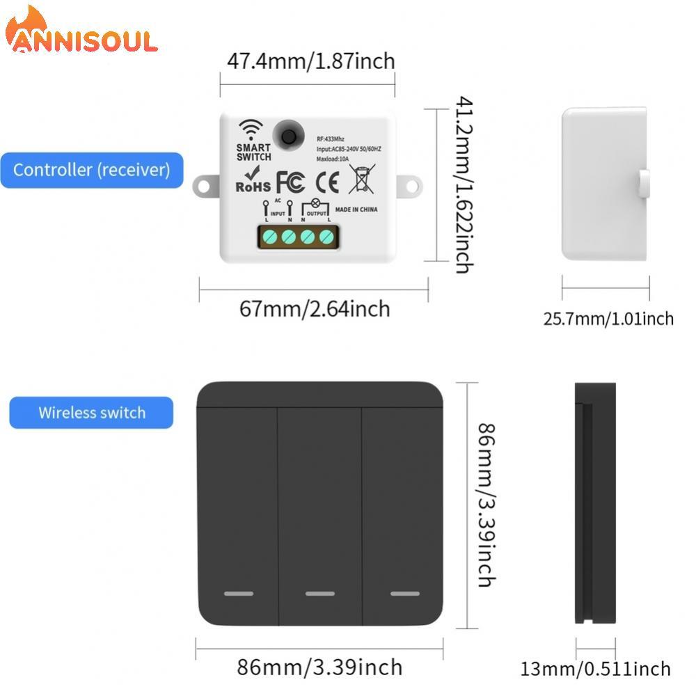 [NISO]433MHz Remote Switch Wireless RF433 Technology Multiple Switch Support