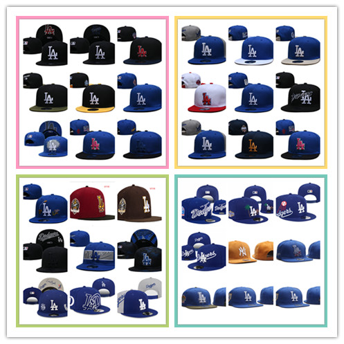 Los Angeles Dodgers Snapback Dodgers Mũ có thể điều chỉnh Mũ bóng chày Vành phẳng LA Nam Nữ Mũ chống