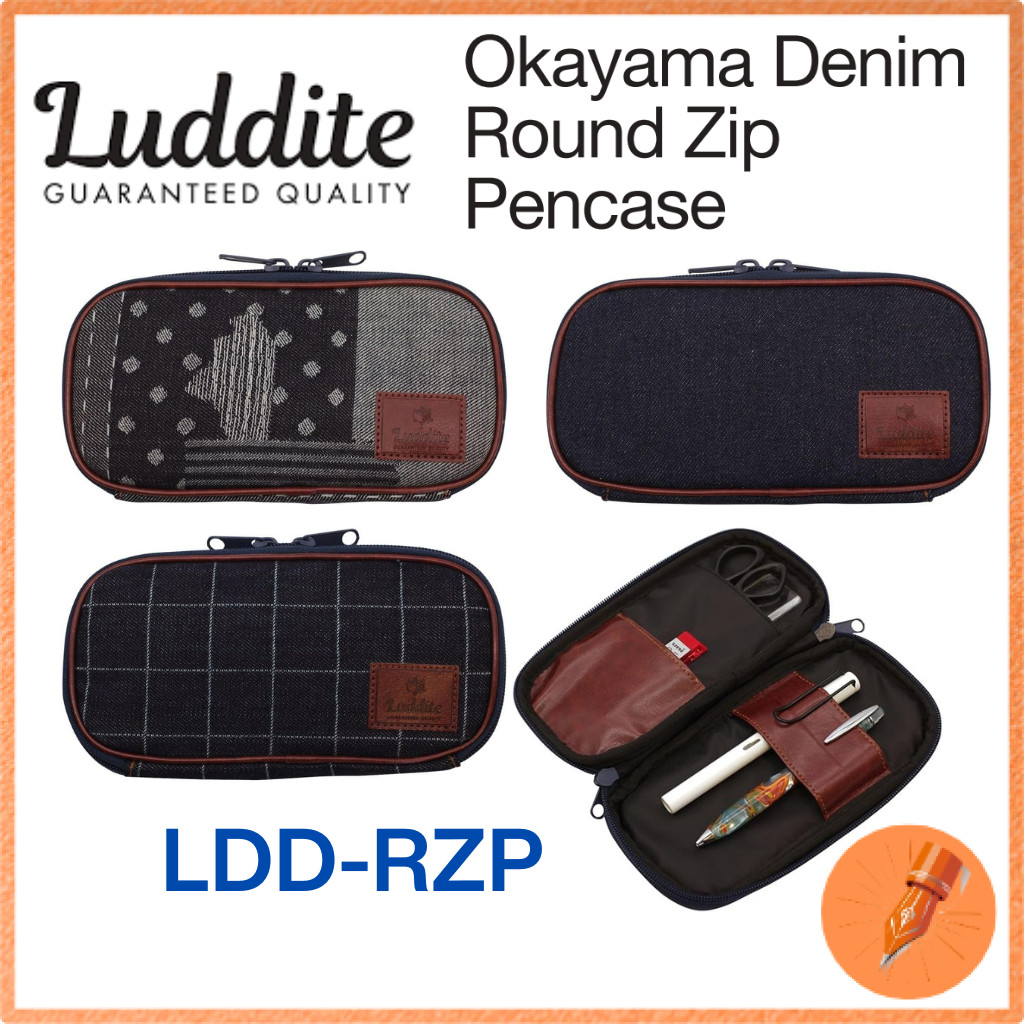 Luddite Okayama Denim Round Zip Pencase LDD-RZP