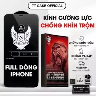 Kính cường lực chống nhìn trộm dành cho iPhone 16 Promax 6/7/8 Plus X/Xs/Xr 11 12 13 14 15 Plus Pro Max - TT CASE