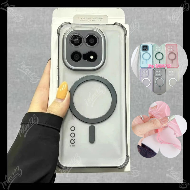 Dành Cho Vivo iQOO 15 13 12 Series Ice Mist Từ Tính Sạc Không Dây Ốp lưng VIVO iQOO15 iqoo15 VivoiQO