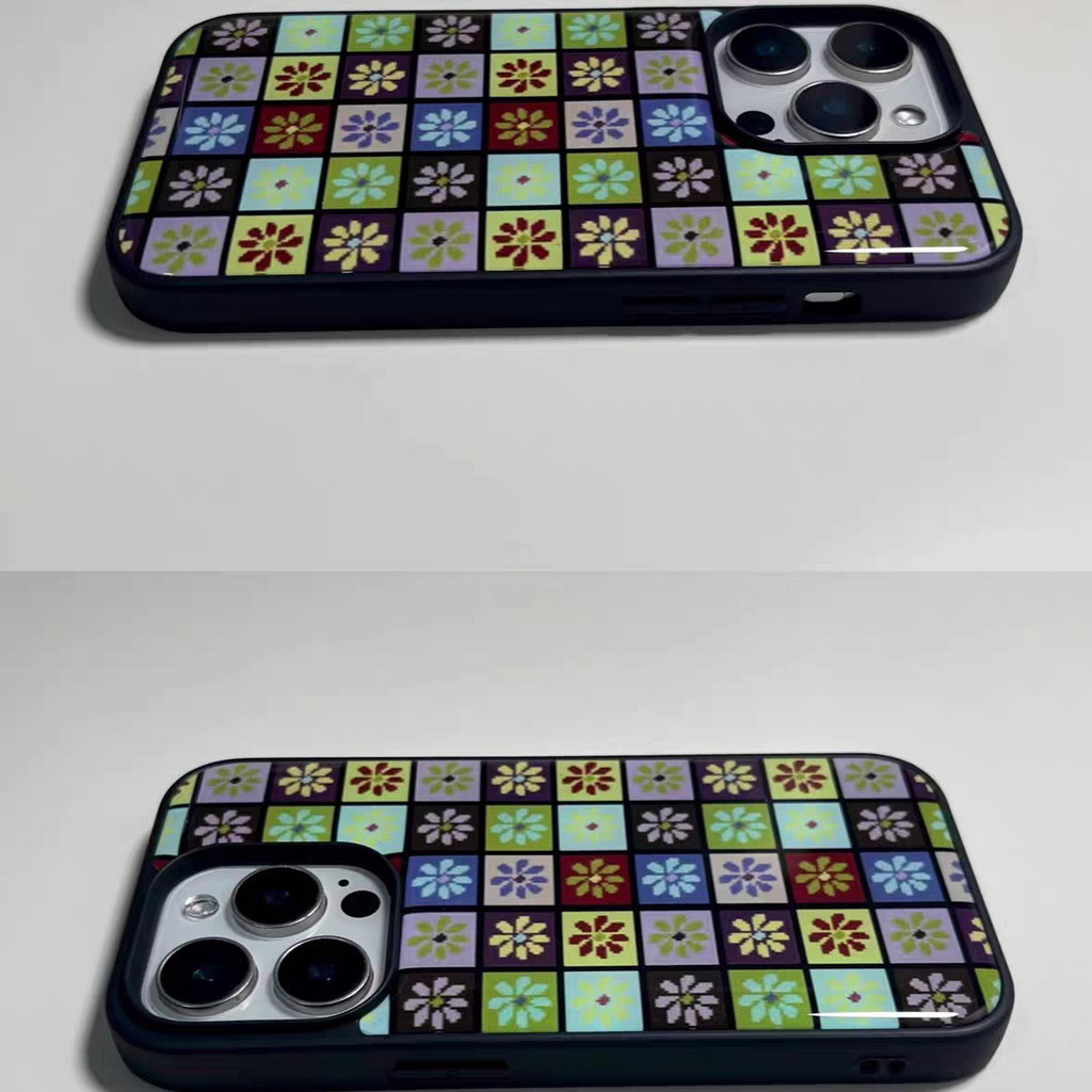 Ins Original Jacquard Elements Phil Island Style Black Edge Epoxy Thích hợp cho Apple 17promax Vỏ đi