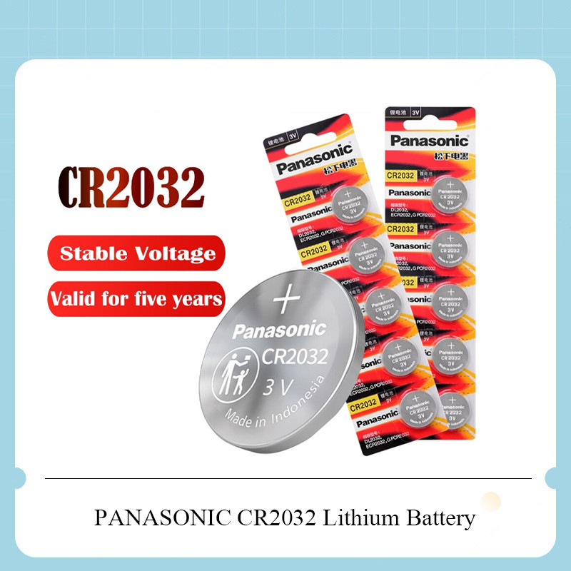 PANASONIC CR2032 CR 2032 3V Cho Đồng Hồ Chìa Khóa Xe Pin Lithium