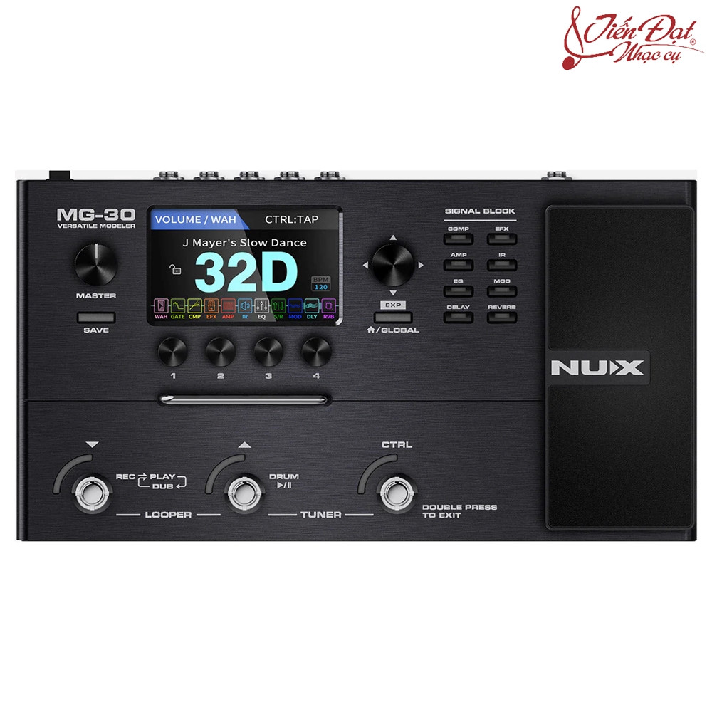 Phơ/ Fuzz Đàn Guitar Nux MG30 Multi Effects - Bàn Đạp Hiệu Ứng Âm Thanh Kèm Footswitches Chính Hãng