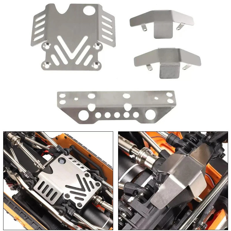1 Bộ giáp khung gầm bằng thép không gỉ MJX H12Y 304 cho MJX HYPER GO 1 / 12 MJX H12Y + H12P RC Xe nâ