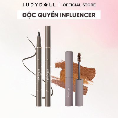 [CB INFLUENCER] Combo JUDYDOLL Bút kẻ mắt & Mascara lông mày Lâu trôi Chống nước 2,5g
