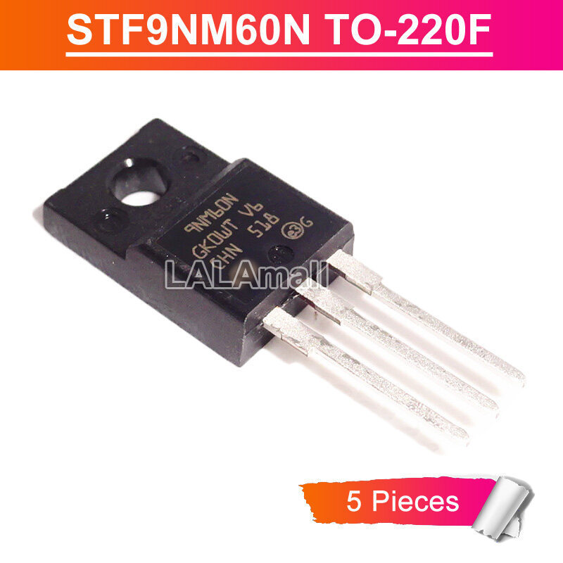5 chiếc 9NM60N TO-220F F9NM60N STF9NM60N TO220F N-kênh 6.3A / 600V MOSFET Transistor mới