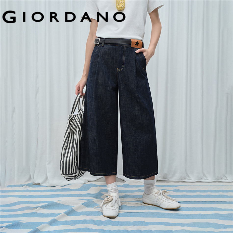 GIORDANO WOMEN Women Pleated Jeans 18426510
