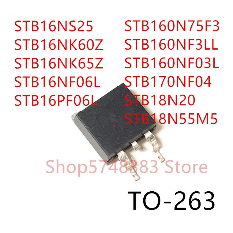 5 Chiếc STB16NS25 STB16NK60Z STB16NK65Z STB16NF06L STB16PF06L STB160N75F3 STB160NF3LL STB160NF03L ST