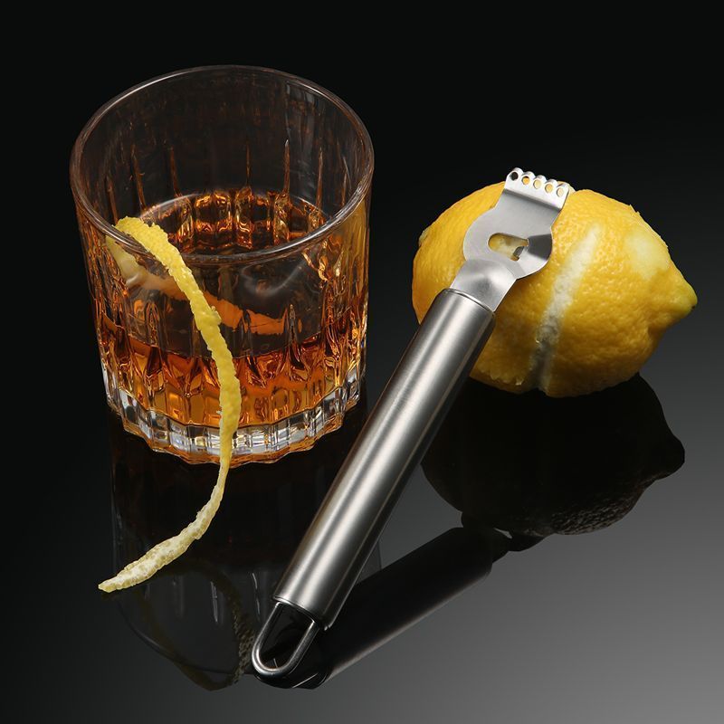 Bartender Chuyên Dụng Thép Không Gỉ Lemon Grater Cam Peel Grater Peeler Peeler Fruit Knife Hai Trong
