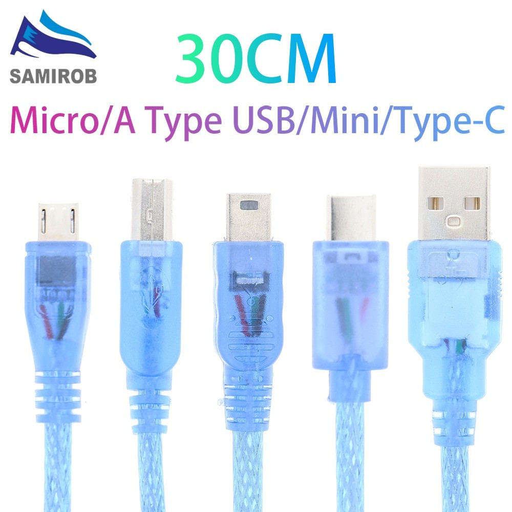 Cáp USB 30cm Cáp UNO R3 / Cáp Micro USB / Cáp Type-C / Cáp USB Nano 3.0 sang mini / UNO R3 / Mega 25