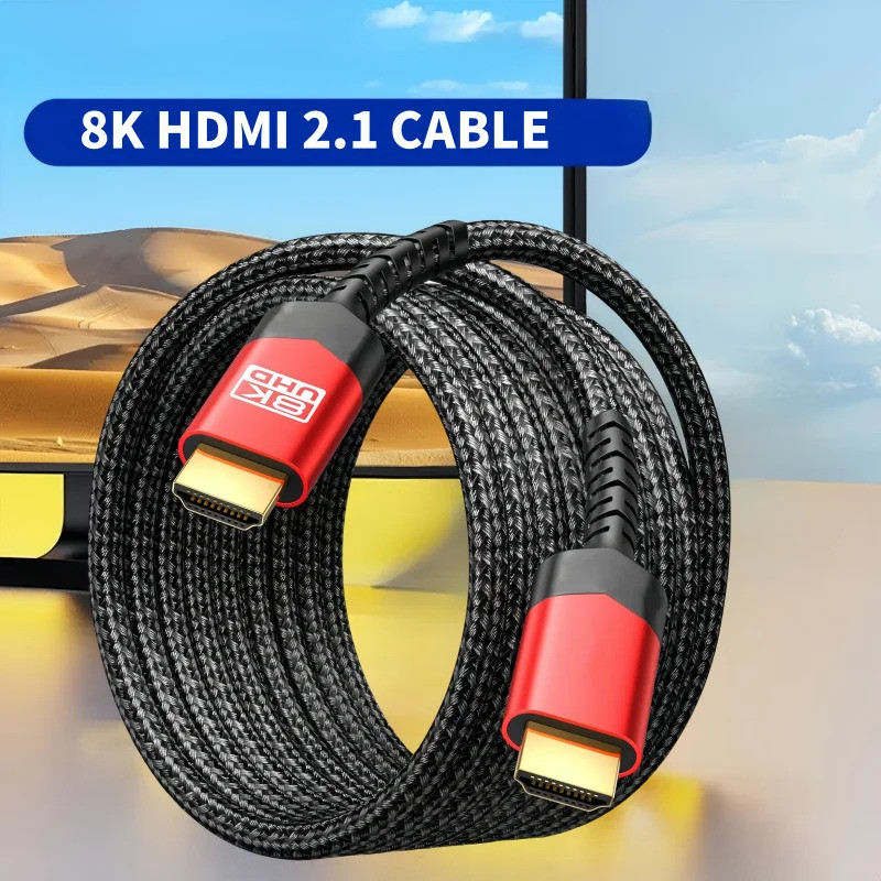 Cáp MIZIQIER 8K HDMI 2.1 Tốc Độ Cao 48Gbps Dây Bện HDMI-8K60Hz 4K120Hz Tương Thích Cho PS5 / PS4 / X