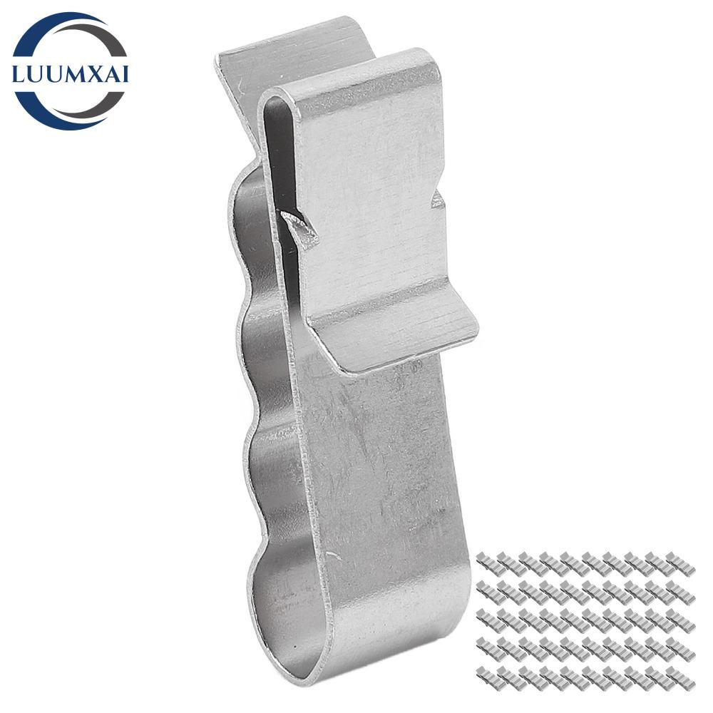 LUUMXAI 50 Kẹp Cáp, Kẹp Quản Lý Cáp 4 Dây Thép Không Gỉ 304, 50 CÁI Lắp Đặt Bảng Điều Khiển Kẹp Dây 