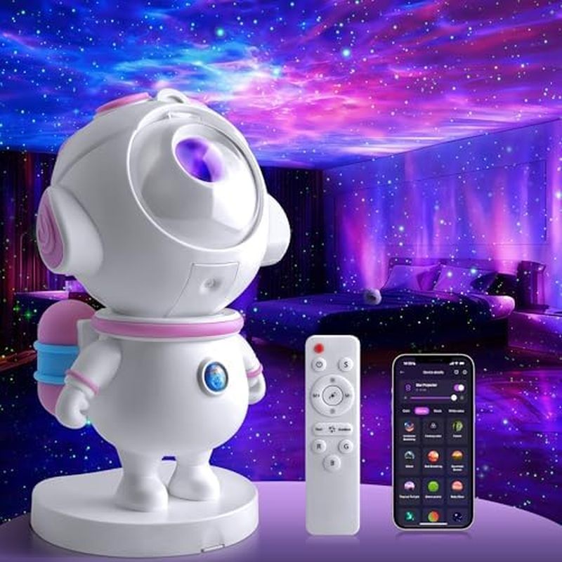 Astronaut Galaxy Star Projector Light, Aurora LED Night Light Lamp for Bedroom,Adults Kids Room Deco