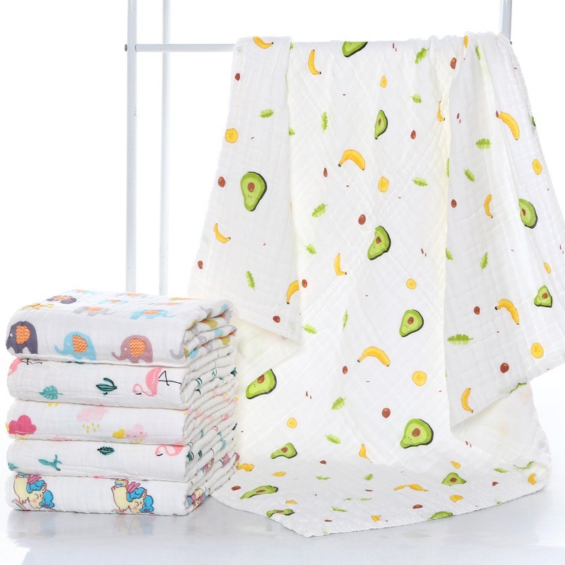 COD☑️Vải muslin 4 lớp 92cm x 92cm (chăn, quấn, che, thảm trải giường)