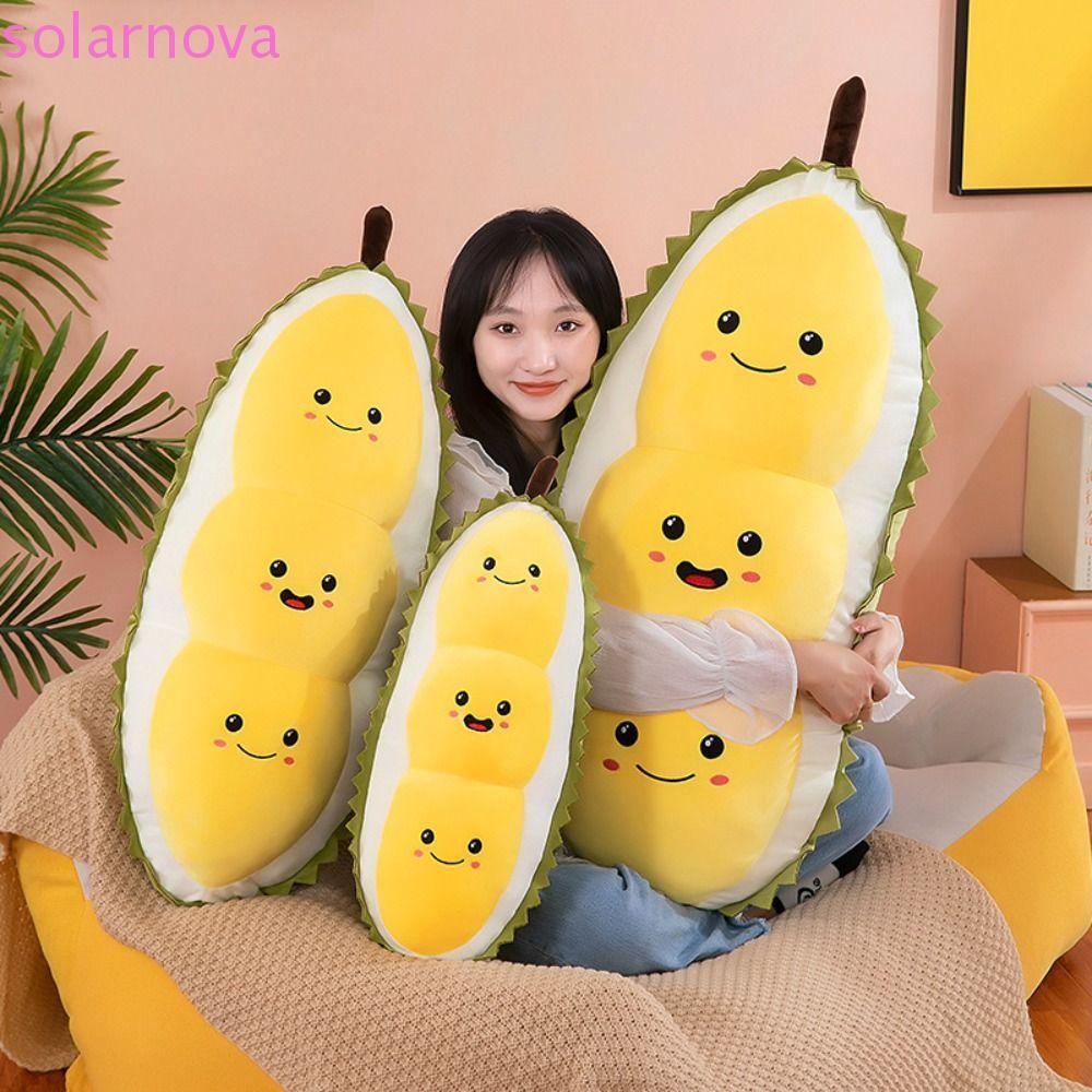 SOLARNOVA Durian Ôm Gối, Bộ Sưu Tập Lông Tơ Trái Cây Durian Sang Trọng Gối, Hoạt Hình 30cm Mềm Mại T