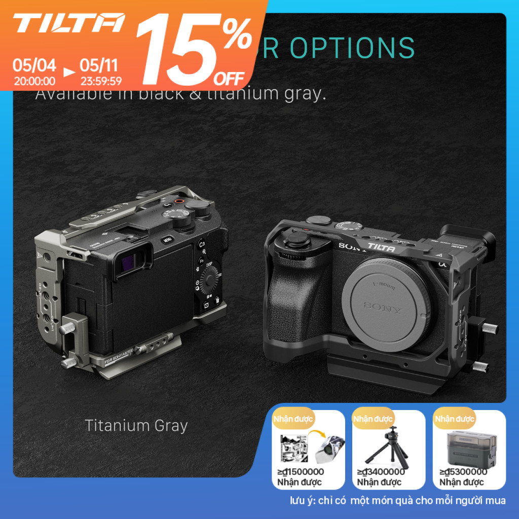 Tilta Chụp Phụ Kiện Lồng Cho Sony A6700 Lồng Máy Ảnh Nhẹ Bộ Cho Dsrl Camera Hệ Thống Làm Mát TA-T54-
