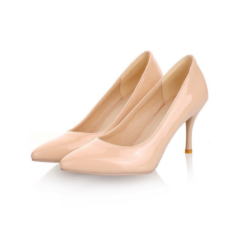 Phong Cách Mũi Nhọn Nữ Giày Cao Gót Bằng Sáng Chế Da Stiletto Giày Cao Gót Influencer Giày Cao Gót G