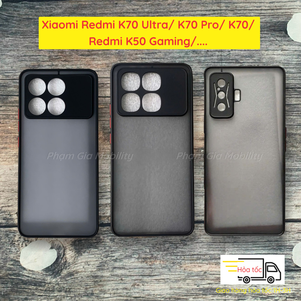 Ốp lưng cho Xiaomi Redmi K70 Ultra ul/ K70 Pro/ K70 K50 Gaming loại lưng nhám chống ố, chống bẩn, vi