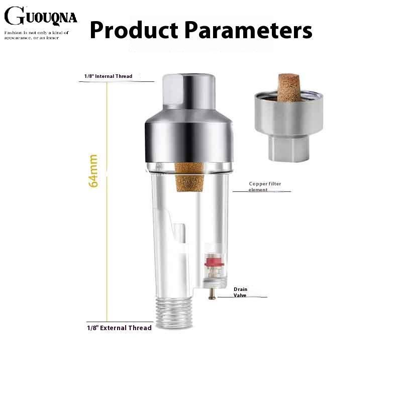 GUOUQNA 1Pc Mini Airbrush Hệ thống lọc trong dòng Airbrush Máy tách dầu nước hiệu quả Bẫy ẩm cho tra