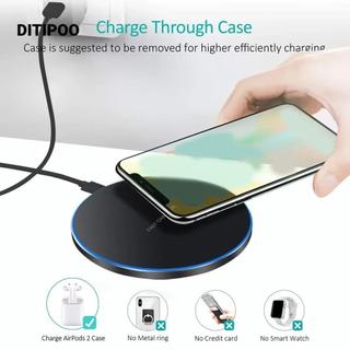 Bộ sạc DITIPOO, Bộ sạc không dây Mini 30W, Cổng Type-C siêu mỏng Bộ sạc trạm sạc không dây sạc nhanh cảm ứng