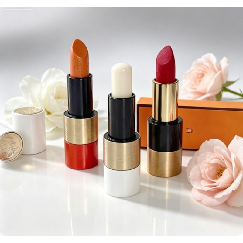 Thương hiệu lớn Hermes Pink Magnificent Powder Tube Lipstick 4g Satin Lipstick Chính hãng Màu lâu tr