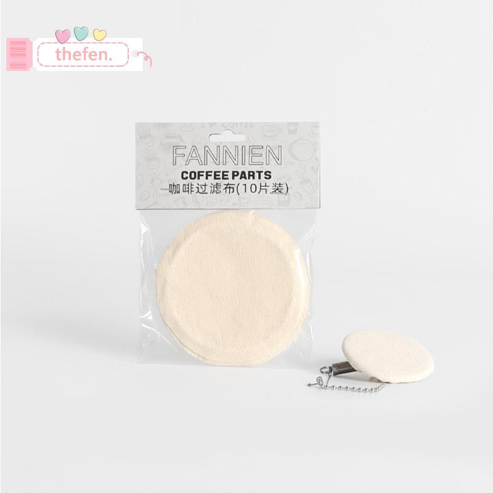 THEFEN 10 Bộ lọc thay thế vải, Máy pha cà phê cân bằng bằng vải Cotton, Máy pha cà phê Syphon Hario 
